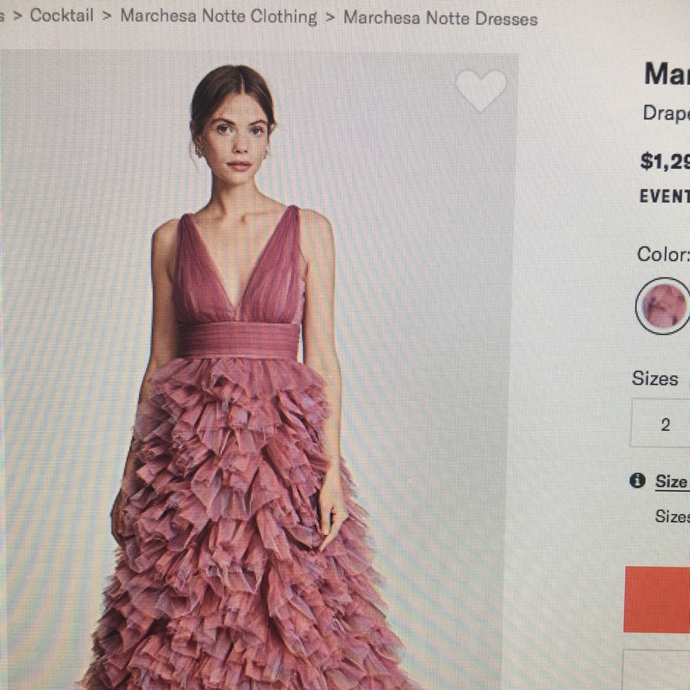 Marchesa Notte evening gown.